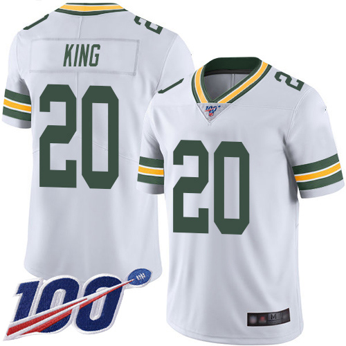 Green Bay Packers Limited White Men #20 King Kevin Road Jersey Nike NFL 100th Season Vapor Untouchable->youth nfl jersey->Youth Jersey